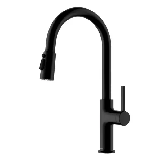 Stalbridge Matte Black Single Handle Pull-Down Sprayer Kitchen Faucet, 17-1/8", ADA Compliant Stalbridge Matte Black Single Handle Pull-Down Sprayer Kitchen Faucet, 17-1/8", ADA Compliant
