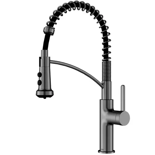 Scottsdale Gunmetal Gray Single Handle Pull-Down Sprayer Kitchen Faucet, 17-7/8", ADA Compliant - KKF740FGG Scottsdale Gunmetal Gray Single Handle Pull-Down Sprayer Kitchen Faucet, 17-7/8", ADA Compliant - KKF740FGG