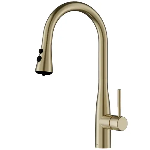 Faraday Champagne Bronze Single Handle Pull-Down Sprayer Kitchen Faucet, 17-1/4", ADA Compliant - KKF750FCB Faraday Champagne Bronze Single Handle Pull-Down Sprayer Kitchen Faucet, 17-1/4", ADA Compliant - KKF750FCB