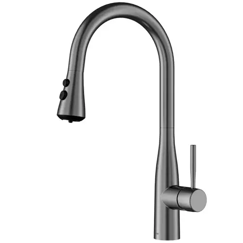 Faraday Gunmetal Gray Single Handle Pull-Down Sprayer Kitchen Faucet, 17-1/4", ADA Compliant - KKF750FGG Faraday Gunmetal Gray Single Handle Pull-Down Sprayer Kitchen Faucet, 17-1/4", ADA Compliant - KKF750FGG