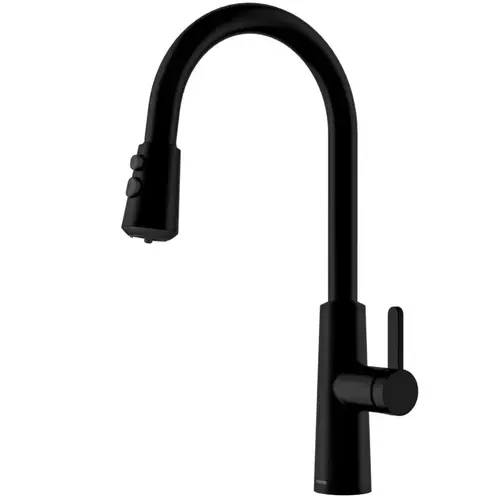 Elmsworth Matte Black Single Handle Pull-Down Sprayer Kitchen Faucet, 17-7/8", ADA Compliant Elmsworth Matte Black Single Handle Pull-Down Sprayer Kitchen Faucet, 17-7/8", ADA Compliant