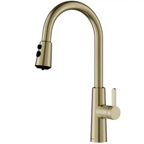 Elmsworth Champagne Bronze Single Handle Pull-Down Sprayer Kitchen Faucet, 17-7/8", ADA Compliant - KKF760FCB Elmsworth Champagne Bronze Single Handle Pull-Down Sprayer Kitchen Faucet, 17-7/8", ADA Compliant - KKF760FCB