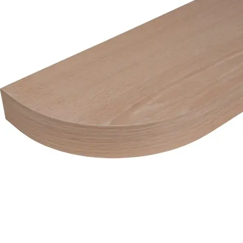 Omega National 24" x 10" D Curved Floating Shelf, Rift White Oak Omega National 24" x 10" D Curved Floating Shelf, Rift White Oak