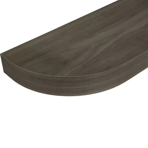 Omega National 24" x 10" D Curved Floating Shelf, Walnut Omega National 24" x 10" D Curved Floating Shelf, Walnut