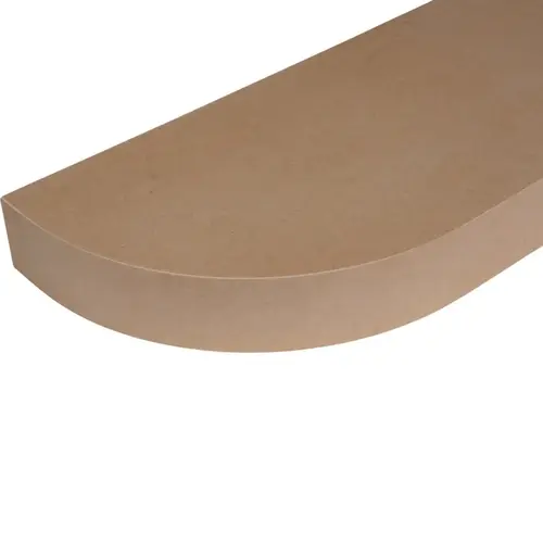 Omega National 24" x 10" D Curved Floating Shelf, Paint Grade Omega National 24" x 10" D Curved Floating Shelf, Paint Grade