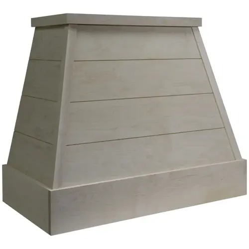 Modern Farmhouse Shiplap Tapered 36" Wide Wall Hood, Paint Grade Modern Farmhouse Shiplap Tapered 36" Wide Wall Hood, Paint Grade