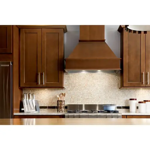 Signature Straight 36" Wide Range Hood with Liner for Broan Ventilation, Rift White Oak Signature Straight 36" Wide Range Hood with Liner for Broan Ventilation, Rift White Oak