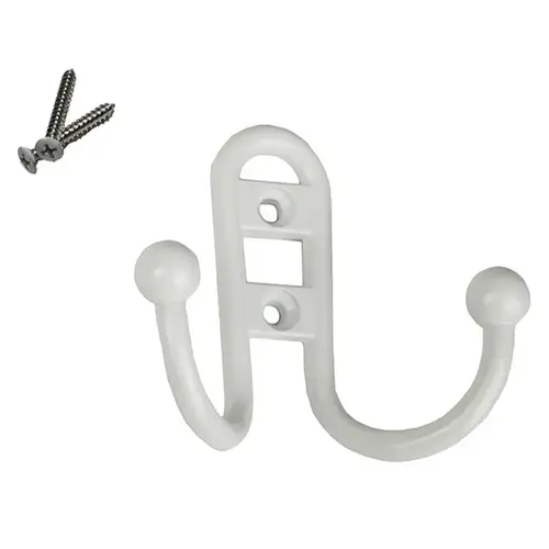 Wurth Double Prong White Hook Wurth Double Prong White Hook