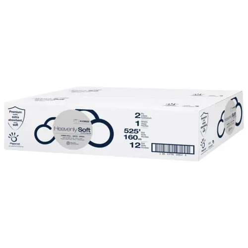 Toilet Paper & Tissue Roll 525 FT 2PLY Virgin Pulp White Jumbo (JRT) 8.98IN Roll 3.31IN Core Diameter - pack of 12 Toilet Paper & Tissue Roll 525 FT 2PLY Virgin Pulp White Jumbo (JRT) 8.98IN Roll 3.31IN Core Diameter - pack of 12