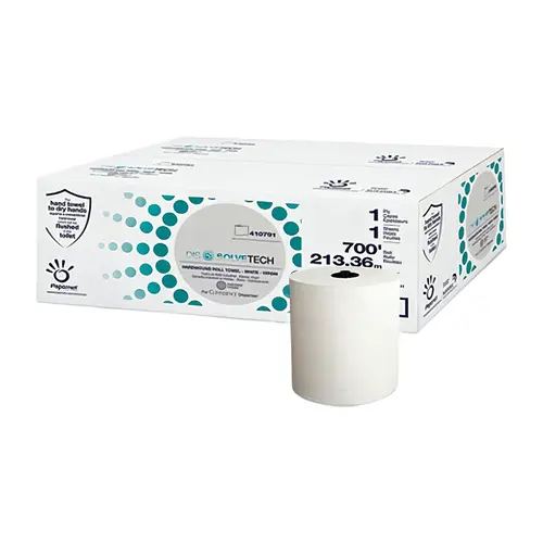 Dissolve Tech Roll Paper Towel 700 FT White Hardwound - pack of 6 Dissolve Tech Roll Paper Towel 700 FT White Hardwound - pack of 6
