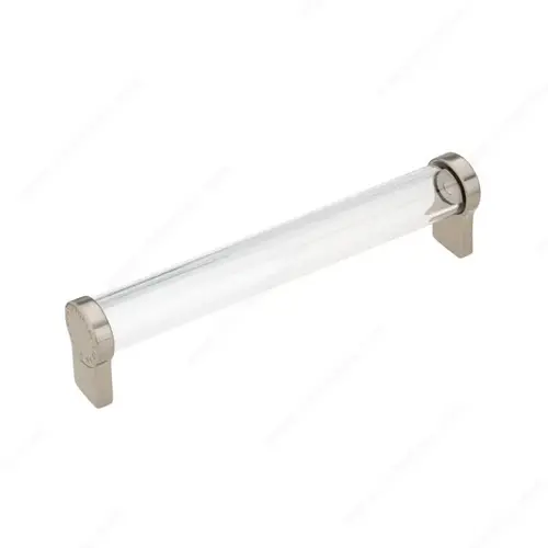 Modern Metal U-Design Pull- 6778 Clear / Brushed Nickel Modern Metal U-Design Pull- 6778 Clear / Brushed Nickel