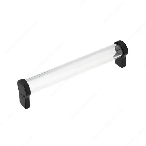 Modern Metal U-Design Pull- 6778 Clear / Matte Black Modern Metal U-Design Pull- 6778 Clear / Matte Black