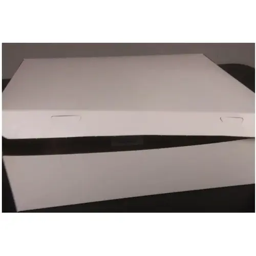 Easy Lock Cake Box 19X14X4.5 IN SUS Paperboard CRB White Rectangle Lock Corner 1-Piece - pack of 50 Easy Lock Cake Box 19X14X4.5 IN SUS Paperboard CRB White Rectangle Lock Corner 1-Piece - pack of 50
