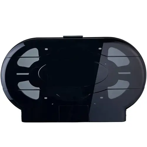 Toilet Paper Dispenser 19.5X4.75X11.5 IN Wall Mount Black 2-Roll Side-by-Side High Capacity 9IN Roll Toilet Paper Dispenser 19.5X4.75X11.5 IN Wall Mount Black 2-Roll Side-by-Side High Capacity 9IN Roll