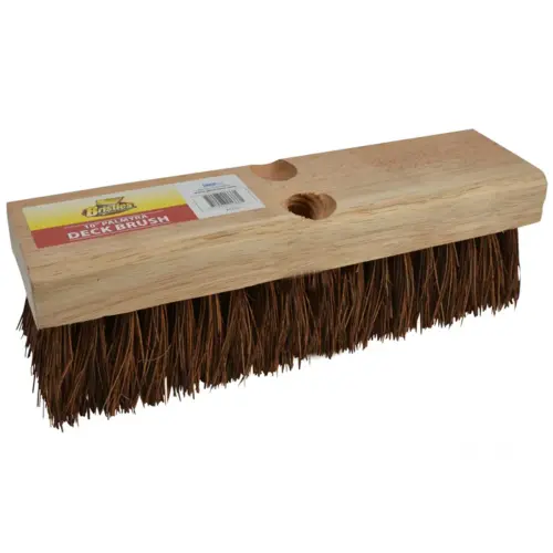 Deck Brush 10 IN Wood Palmyra Brown Tan Without Handle Deck Brush 10 IN Wood Palmyra Brown Tan Without Handle