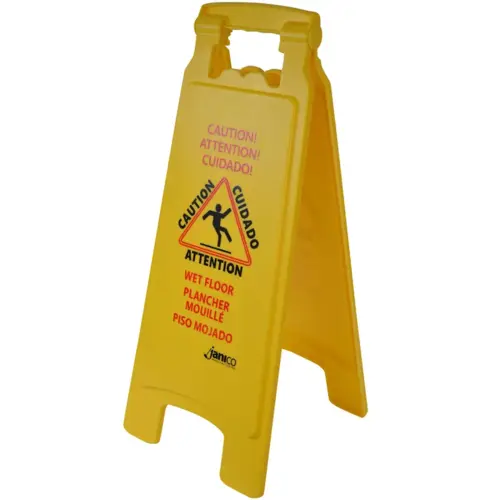Wet Floor Sign Caution Sign Yellow Plastic Multilingual Wet Floor Sign Caution Sign Yellow Plastic Multilingual