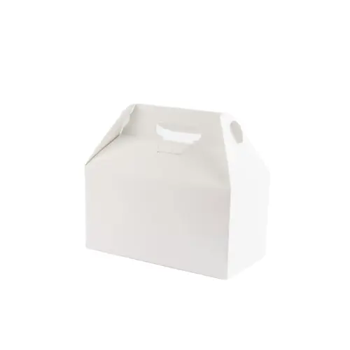 Lunch Take-Out Box Barn 9.5X5X5 IN Paper White Rectangle With Handle - pack of 125 Lunch Take-Out Box Barn 9.5X5X5 IN Paper White Rectangle With Handle - pack of 125