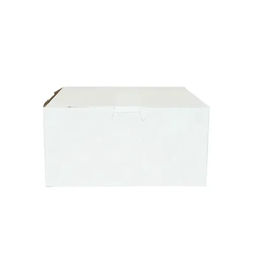 Easy Lock Cake Box 8X8X4 IN SUS Paperboard CRB White Square Lock Corner 1-Piece - pack of 250 Easy Lock Cake Box 8X8X4 IN SUS Paperboard CRB White Square Lock Corner 1-Piece - pack of 250