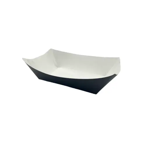 Food Tray 3 LB Paper Black Rectangle - pack of 500 Food Tray 3 LB Paper Black Rectangle - pack of 500