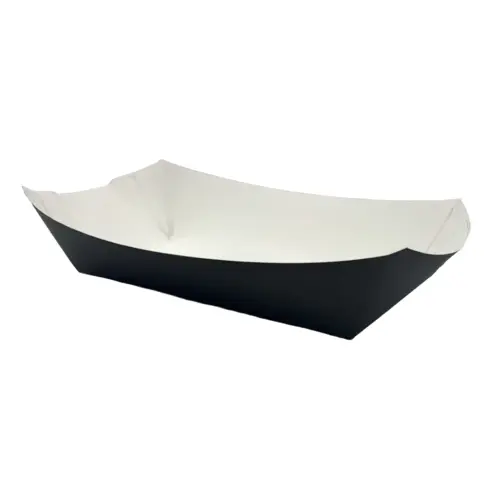 Food Tray 5 LB Paper Black Rectangle - pack of 500 Food Tray 5 LB Paper Black Rectangle - pack of 500