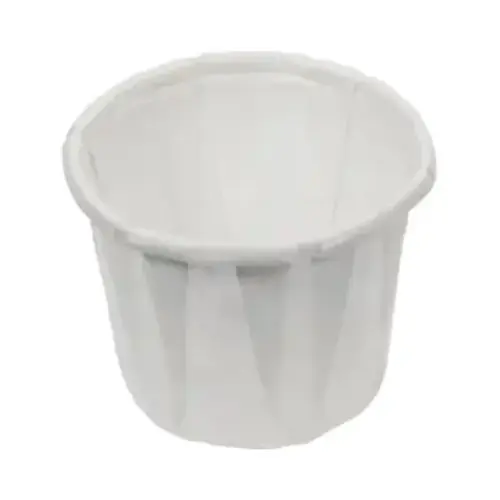 Souffle & Portion Cup 0.5 OZ Paper White Pleated - pack of 5000 Souffle & Portion Cup 0.5 OZ Paper White Pleated - pack of 5000