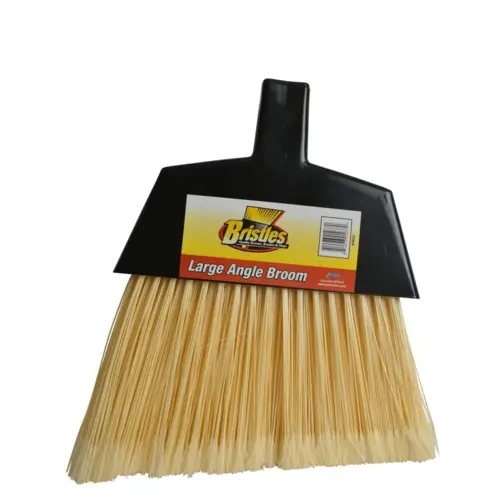 Bristles Indoor Broom Large (LG) 48IN Natural Black Metal Plastic Vinyl Coated Threaded Angled Bristles Indoor Broom Large (LG) 48IN Natural Black Metal Plastic Vinyl Coated Threaded Angled