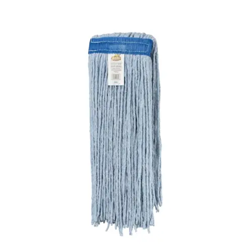 Mop Head 24 OZ Blue White Cotton Cut End Mop Head 24 OZ Blue White Cotton Cut End
