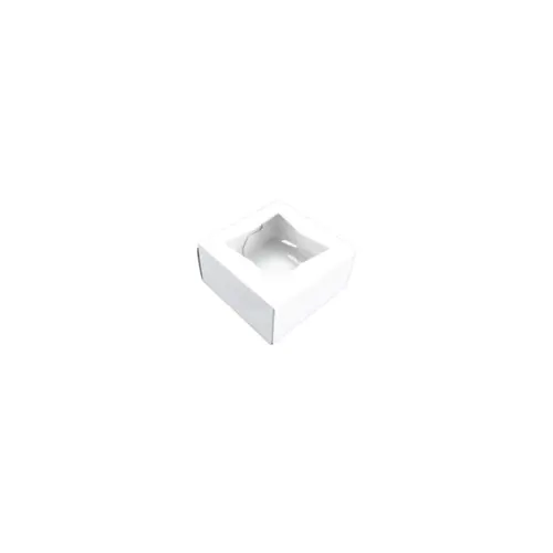 Bakery Box 6X6X3 IN SBS Paperboard White Square Lock Corner Tuck Top With Window - pack of 200 Bakery Box 6X6X3 IN SBS Paperboard White Square Lock Corner Tuck Top With Window - pack of 200