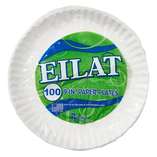Plate 9 IN Uncoated Paper White Round - pack of 1000 Plate 9 IN Uncoated Paper White Round - pack of 1000