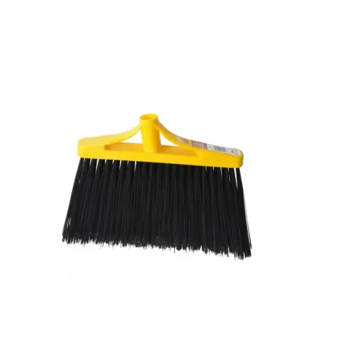 Bristles Indoor Broom Large (LG) 48IN Black Yellow Metal Plastic Angled Bristles Indoor Broom Large (LG) 48IN Black Yellow Metal Plastic Angled