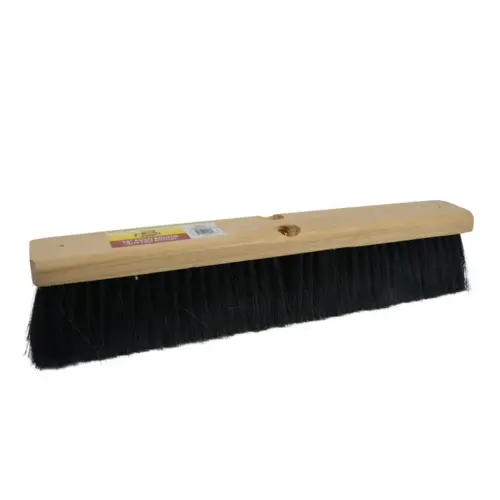 Bristles Indoor Broom 18 IN Black PP Wood Push Bristles Indoor Broom 18 IN Black PP Wood Push
