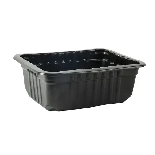 Meat Take-Out Container Base 8.75X6.72 IN PP Black Rectangle Microwave Safe - pack of 3640 Meat Take-Out Container Base 8.75X6.72 IN PP Black Rectangle Microwave Safe - pack of 3640