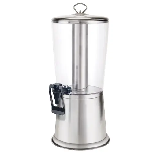 Beverage Dispenser 9.125X10X22 IN 2.2 GAL Round Stainless Steel Beverage Dispenser 9.125X10X22 IN 2.2 GAL Round Stainless Steel