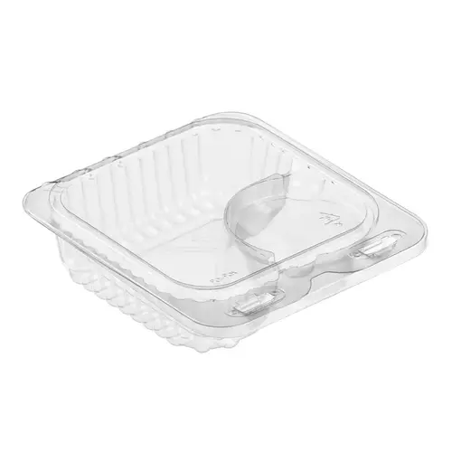 Polar Pak Deli Container Base 5X5X1.5 IN 2 Compartment Plastic Square - pack of 500 Polar Pak Deli Container Base 5X5X1.5 IN 2 Compartment Plastic Square - pack of 500