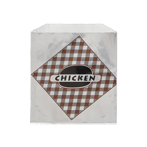 Chicken Bag 6X0.75X6.5 IN Foil-Lined Paper Kraft Paper - pack of 1000 Chicken Bag 6X0.75X6.5 IN Foil-Lined Paper Kraft Paper - pack of 1000