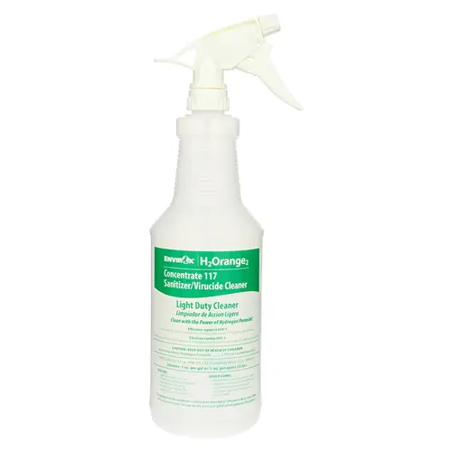 H2Orange2 Concentrate 117 Sanitizer/Viricide Cleaner Light Duty Cleaner Spray Bottle & Trigger Sprayer 32 FLOZ H2Orange2 Concentrate 117 Sanitizer/Viricide Cleaner Light Duty Cleaner Spray Bottle & Trigger Sprayer 32 FLOZ