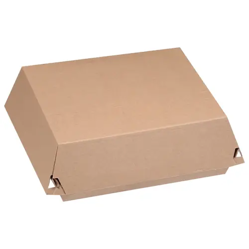 Take-Out Box Hinged With Dome Lid 6.5X6.5X2.5 IN Corrugated Paperboard Kraft Square Fluted - pack of 200 Take-Out Box Hinged With Dome Lid 6.5X6.5X2.5 IN Corrugated Paperboard Kraft Square Fluted - pack of 200