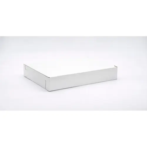 Easy Lock Cake Donut Box 15X11.5X2.25 IN SUS Paperboard CRB White Rectangle Lock Corner 1-Piece - pack of 100 Easy Lock Cake Donut Box 15X11.5X2.25 IN SUS Paperboard CRB White Rectangle Lock Corner 1-Piece - pack of 100
