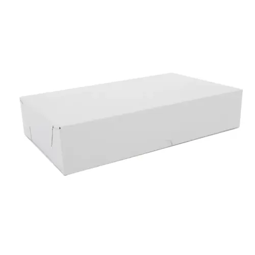 Take-Out Box Tuck-Top 12X7X2.5 IN Clay-Coated Kraft Board White Rectangle - pack of 100 Take-Out Box Tuck-Top 12X7X2.5 IN Clay-Coated Kraft Board White Rectangle - pack of 100