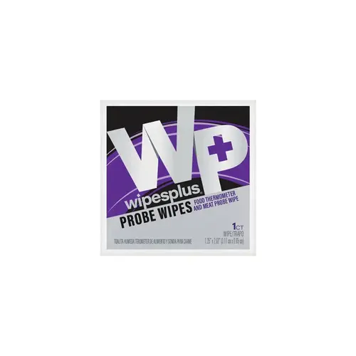 WipesPlus Thermometer Probe Wipes Food Contact Alcohol White - pack of 100 WipesPlus Thermometer Probe Wipes Food Contact Alcohol White - pack of 100