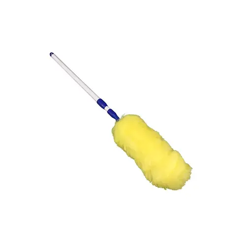 Impact Duster Lambswool Yellow White Reusable 30-45 In Extension Handle Impact Duster Lambswool Yellow White Reusable 30-45 In Extension Handle