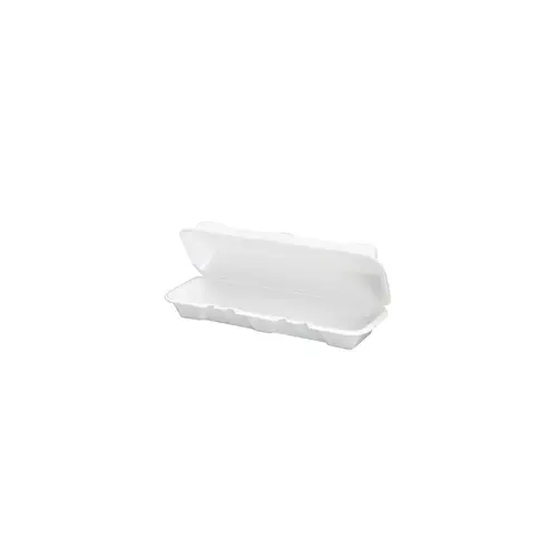 Hoagie & Sub Take-Out Container Hinged XL 12X4X3 IN Polystyrene Foam - pack of 200 Hoagie & Sub Take-Out Container Hinged XL 12X4X3 IN Polystyrene Foam - pack of 200