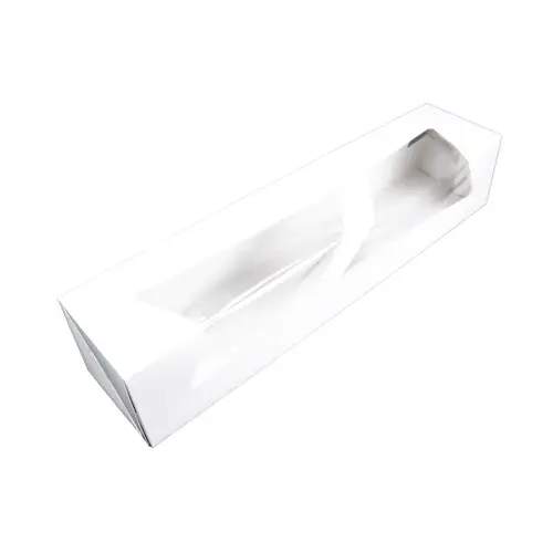 Bakery Box 18.5X4X3.5 IN Corrugated Paperboard White Auto-Lock Bottom With Window - pack of 200 Bakery Box 18.5X4X3.5 IN Corrugated Paperboard White Auto-Lock Bottom With Window - pack of 200