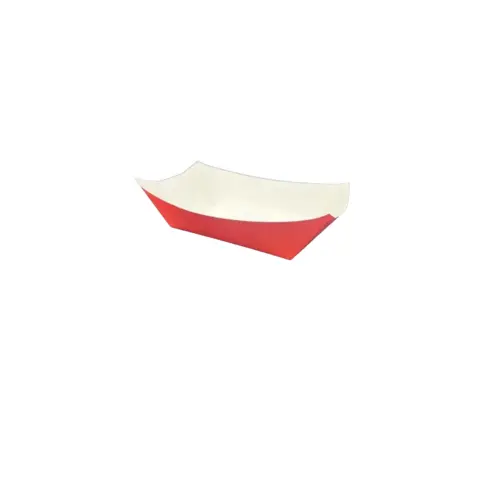 Food Tray 3 LB Paper Red Rectangle - pack of 500 Food Tray 3 LB Paper Red Rectangle - pack of 500