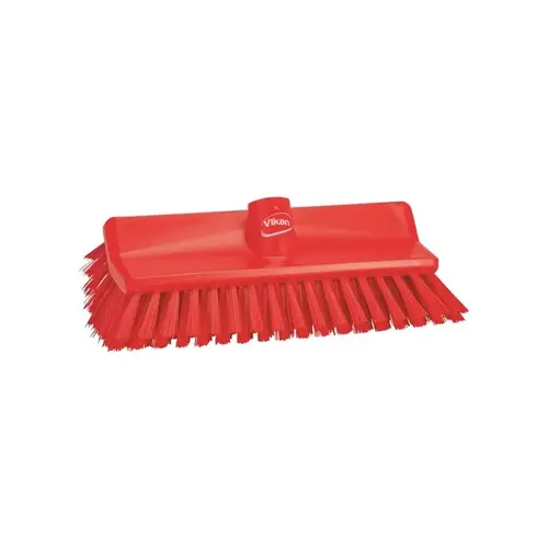Vikan Brush 10.4X5.9X3.9 IN Medium (MED) PP Polyester Stainless Steel Red High-Low Vikan Brush 10.4X5.9X3.9 IN Medium (MED) PP Polyester Stainless Steel Red High-Low