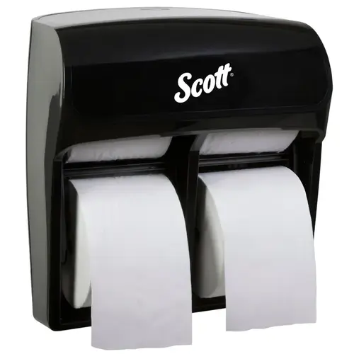 Scott Toilet Paper Dispenser 11.25X12.75X6.19 IN Plastic Black Coreless 4-Roll Scott Toilet Paper Dispenser 11.25X12.75X6.19 IN Plastic Black Coreless 4-Roll