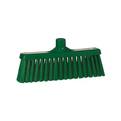 Vikan Multi-Purpose Broom 12.2X2.4X5.5 IN Green PP Polyester Stainless Steel Angled Head Vikan Multi-Purpose Broom 12.2X2.4X5.5 IN Green PP Polyester Stainless Steel Angled Head