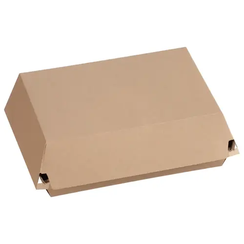 Take-Out Box Hinged With Dome Lid 9X6.50X3 IN Corrugated Cardboard Kraft Rectangle Fluted Medium - pack of 190 Take-Out Box Hinged With Dome Lid 9X6.50X3 IN Corrugated Cardboard Kraft Rectangle Fluted Medium - pack of 190