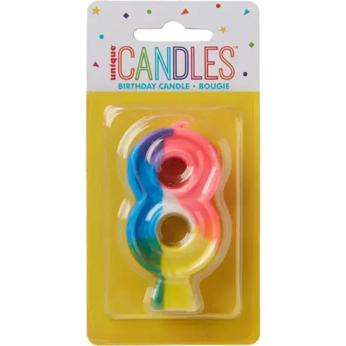 Candle Multicolor #8 - pack of 6 Candle Multicolor #8 - pack of 6