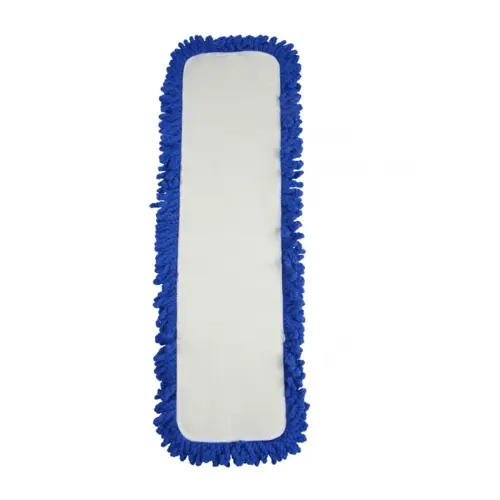 Dry Mop 24X5 IN Blue Microfiber Hook & Loop Backing Dry Mop 24X5 IN Blue Microfiber Hook & Loop Backing